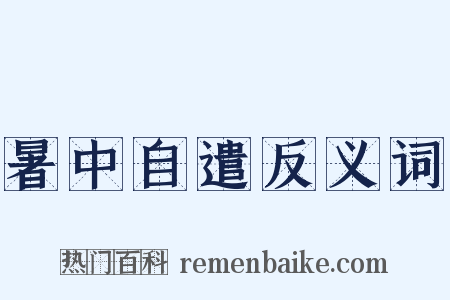 暑中自遣反义词是什么意思的图片
